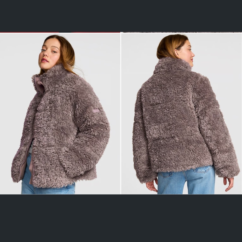 Victoria Secret PINK Teddy Puffer Jacket NWT XS